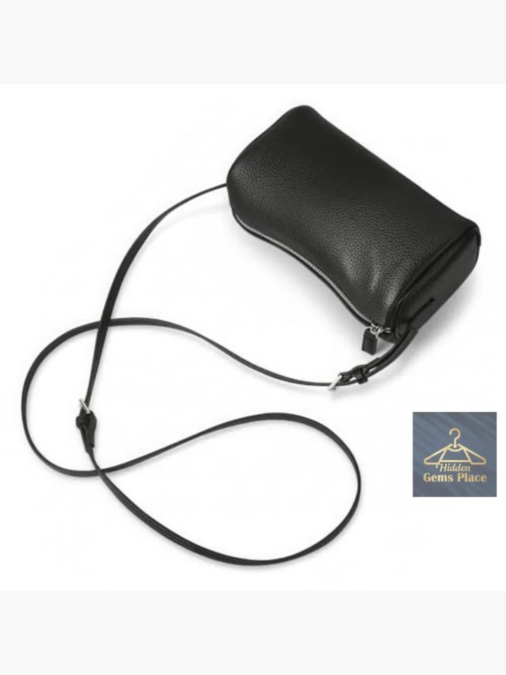 Vegan Leather Mini Crossbody Hobo Purse with Adjustable Strap